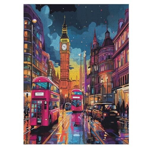 Holzpuzzle 500 Teile, Londoner Stadtbild Puzzles Erwachsene Und Kinder, Am Besten Für Die Familienspielsammlung 55×41cm Holzpuzzle 500 Teile, Londoner Stadtbild Puzzles Erwachsene Und Kinder, Am Besten Für Die Familienspielsammlung 55×41cm von WYYLLLL