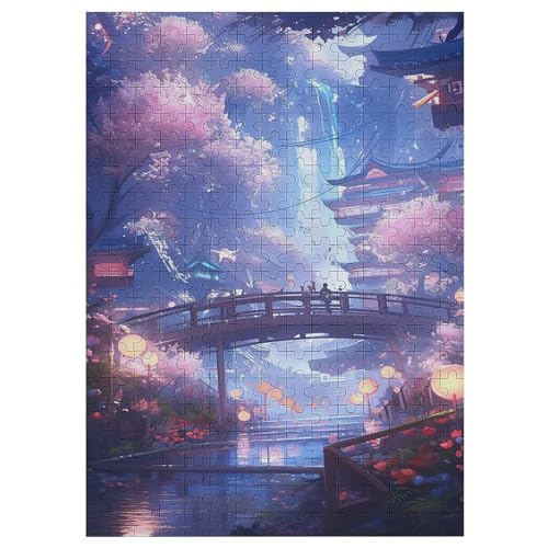Japan Style Holzpuzzle 300 Teile Klassische Puzzles Erwachsene Kinder Puzzle DIY Kit Holzspielzeug Einzigartiges Geschenk 42×30cm von WYYLLLL