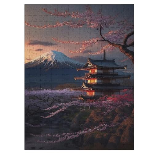 Japan Style -Puzzle, 500 Teile,Holzpuzzle Für Erwachsene Kinder, Lustiges Spielzeug, Denkspiel, Bildungsspiel, 55×41cm von WYYLLLL