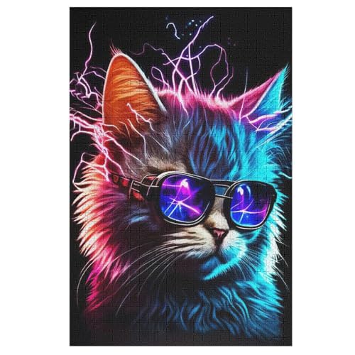 Katze 1000 Teile Premium-Puzzles Für Erwachsene Kinder- Holzpuzzles Spaß Und Lernspiele - Perfekte Puzzle-Geschenke 78×53cm Katze 1000 Teile Premium-Puzzles Für Erwachsene Kinder- Holzpuzzles Spaß Und Lernspiele - Perfekte Puzzle-Geschenke 78×53cm von WYYLLLL