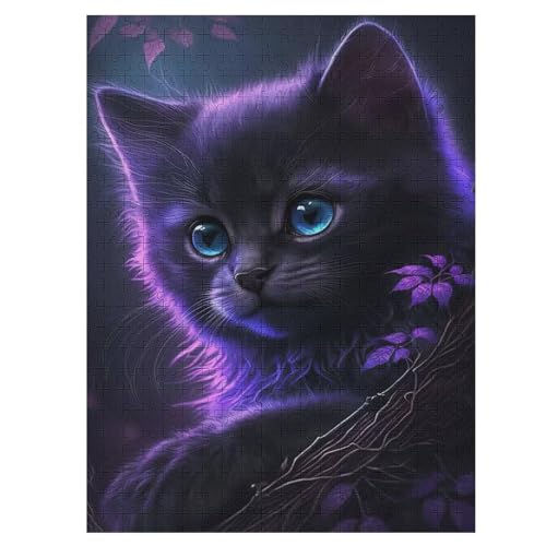 Katze Holzpuzzle 500 Teile Klassische Puzzles Erwachsene Kinder Puzzle DIY Kit Holzspielzeug Einzigartiges Geschenk 55×41cm Katze Holzpuzzle 500 Teile Klassische Puzzles Erwachsene Kinder Puzzle DIY Kit Holzspielzeug Einzigartiges Geschenk 55×41cm von WYYLLLL