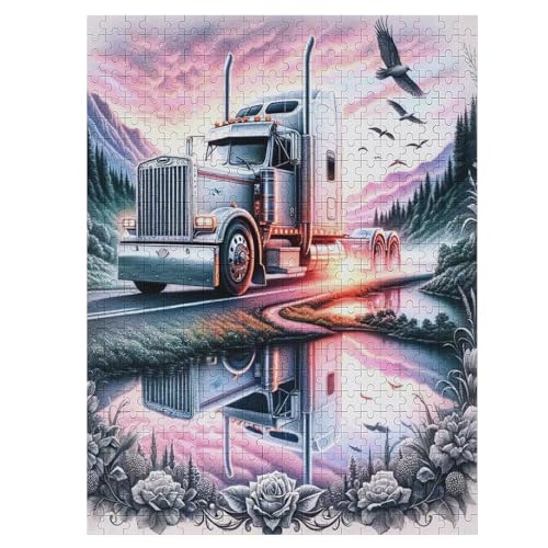 LKW Holzpuzzle 500 Teile Klassische Puzzles Erwachsene Kinder Puzzle DIY Kit Holzspielzeug Einzigartiges Geschenk 55×41cm LKW Holzpuzzle 500 Teile Klassische Puzzles Erwachsene Kinder Puzzle DIY Kit Holzspielzeug Einzigartiges Geschenk 55×41cm von WYYLLLL