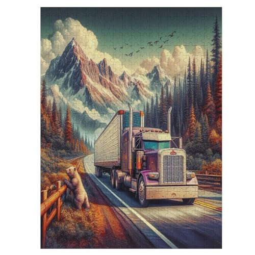 LKW Puzzle, Puzzles Für Erwachsene Kinder, 500 Teile Holzpuzzle, Für Jugendliche & Erwachsene Herausforderungsspielzeug 55×41cm LKW Puzzle, Puzzles Für Erwachsene Kinder, 500 Teile Holzpuzzle, Für Jugendliche & Erwachsene Herausforderungsspielzeug 55×41cm von WYYLLLL