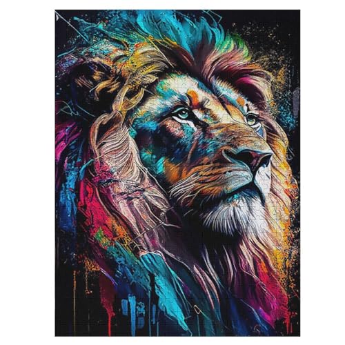 Löwe 500 Teile Premium-Puzzles Für Erwachsene Kinder- Holzpuzzles Spaß Und Lernspiele - Perfekte Puzzle-Geschenke 55×41cm Löwe 500 Teile Premium-Puzzles Für Erwachsene Kinder- Holzpuzzles Spaß Und Lernspiele - Perfekte Puzzle-Geschenke 55×41cm von WYYLLLL