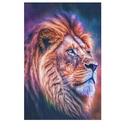 Löwe Holzpuzzle 1000 Teile Klassische Puzzles Erwachsene Kinder Puzzle DIY Kit Holzspielzeug Einzigartiges Geschenk 78×53cm Löwe Holzpuzzle 1000 Teile Klassische Puzzles Erwachsene Kinder Puzzle DIY Kit Holzspielzeug Einzigartiges Geschenk 78×53cm von WYYLLLL
