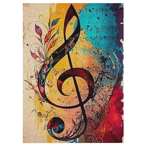 Musiknote 300 Teile Puzzle Für Erwachsene, Herausforderung Puzzles - Verringerter Druck Schwieriges Holzpuzzle Für Kinder 12+ 42×30cm Musiknote 300 Teile Puzzle Für Erwachsene, Herausforderung Puzzles - Verringerter Druck Schwieriges Holzpuzzle Für Kinder 12+ 42×30cm von WYYLLLL