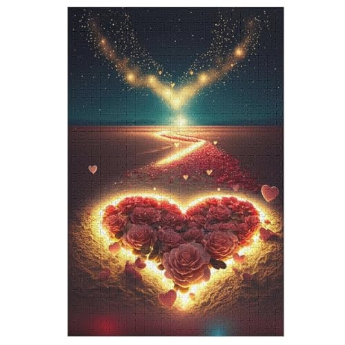 Puzzle 1000 Teile Herz am Strand Holzpuzzle Für Erwachsene Lernspiel Herausforderungsspielzeug The Puzzles Für Erwachsene Kinder 78×53cm Puzzle 1000 Teile Herz am Strand Holzpuzzle Für Erwachsene Lernspiel Herausforderungsspielzeug The Puzzles Für Erwachsene Kinder 78×53cm von WYYLLLL