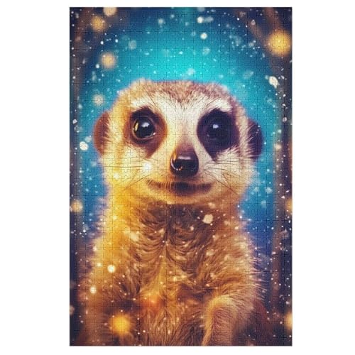 Puzzle Für Erwachsene 1000 Teiliges Erdmännchen Puzzles Für Erwachsene Holzbrettpuzzles Denksportaufgaben Für Erwachsene 78×53cm von WYYLLLL
