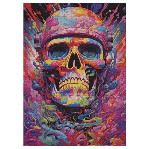 Puzzle Für Kinder, Totenkopf -Puzzles Für Erwachsene, 300-teiliges Holzpuzzle Für Jugendliche Und Erwachsene, Tolles 42×30cm Puzzle Für Kinder, Totenkopf -Puzzles Für Erwachsene, 300-teiliges Holzpuzzle Für Jugendliche Und Erwachsene, Tolles 42×30cm von WYYLLLL