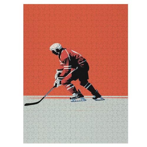 Puzzles Für Erwachsene Und Kinder, Eishockey -Puzzle, 500 Teile, Kreative Holzpuzzles,Für Erwaschsene, Geschenke 55×41cm Puzzles Für Erwachsene Und Kinder, Eishockey -Puzzle, 500 Teile, Kreative Holzpuzzles,Für Erwaschsene, Geschenke 55×41cm von WYYLLLL