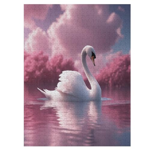Schwan Holzpuzzle 500 Teile Klassische Puzzles Erwachsene Kinder Puzzle DIY Kit Holzspielzeug Einzigartiges Geschenk 55×41cm Schwan Holzpuzzle 500 Teile Klassische Puzzles Erwachsene Kinder Puzzle DIY Kit Holzspielzeug Einzigartiges Geschenk 55×41cm von WYYLLLL