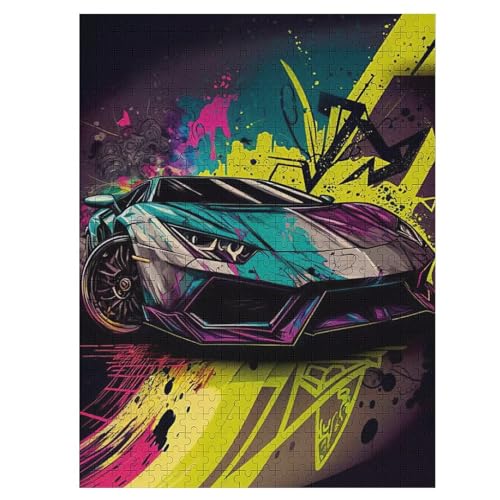 Sport Auto Holzpuzzle 500 Teile Klassische Puzzles Erwachsene Kinder Puzzle DIY Kit Holzspielzeug Einzigartiges Geschenk 55×41cm Sport Auto Holzpuzzle 500 Teile Klassische Puzzles Erwachsene Kinder Puzzle DIY Kit Holzspielzeug Einzigartiges Geschenk 55×41cm von WYYLLLL