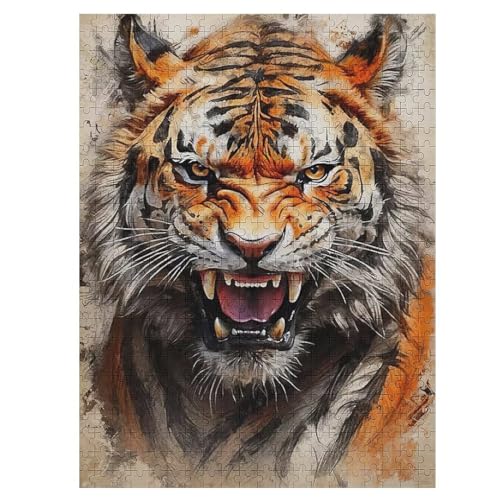 Tiger Holzpuzzle 500 Teile Klassische Puzzles Erwachsene Kinder Puzzle DIY Kit Holzspielzeug Einzigartiges Geschenk 55×41cm Tiger Holzpuzzle 500 Teile Klassische Puzzles Erwachsene Kinder Puzzle DIY Kit Holzspielzeug Einzigartiges Geschenk 55×41cm von WYYLLLL