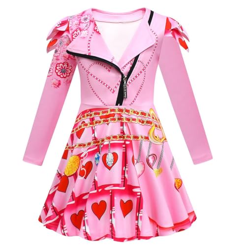 WYYXYB Brautkostüm für Mädchen, Kleid, Geburtstagsparty, Halloween, 4 Nachkommen, Cosplay-Outfits (5–6 Jahre, Rosa) von WYYXYB