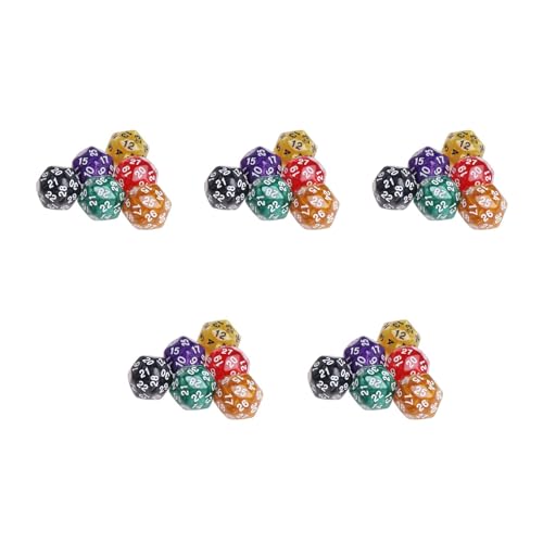6pcs/Set Acrylpolyedrische Würfel Für TRPG Brettspiel Würfel Tower von WZBHCZLJ