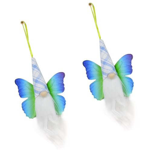 WZBHCZLJ 2pcs Handwerk Butterfly Miniaturpuppen Skandinavische Elfen Finden Dekoration Für Easters Party Supplies von WZBHCZLJ