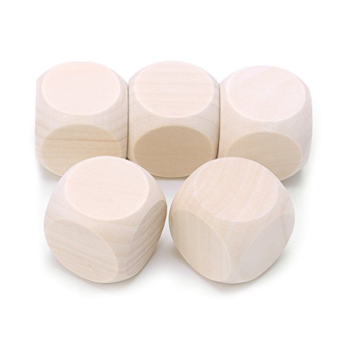 WZBHCZLJ 5pcs Leere Hölzerne Würfel Unvollendete Quadratblöcke 6 Seiten Holzwürfel Mit Abgerundeten Ecken Für Handwerksprojekte WZBHCZLJ 5pcs Leere Hölzerne Würfel Unvollendete Quadratblöcke 6 Seiten Holzwürfel Mit Abgerundeten Ecken Für Handwerksprojekte von WZBHCZLJ