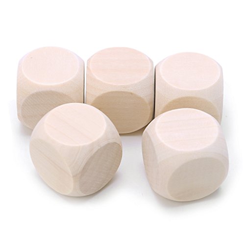 WZBHCZLJ 5pcs Leere Hölzerne Würfel Unvollendete Quadratblöcke 6 Seiten Holzwürfel Mit Abgerundeten Ecken Für Handwerksprojekte WZBHCZLJ 5pcs Leere Hölzerne Würfel Unvollendete Quadratblöcke 6 Seiten Holzwürfel Mit Abgerundeten Ecken Für Handwerksprojekte von WZBHCZLJ