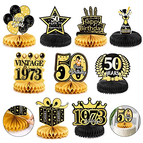 9Stück Geburtstag Dekoration Schwarz Gold Geburtstag Tischdeko Set Geburtstag Bienenwabe Mittelstück Tischdekoration Bienenwaben Deko Tischaufsätze für Männer Frauen Geburtstag Party Zubehör (50) 9Stück Geburtstag Dekoration Schwarz Gold Geburtstag Tischdeko Set Geburtstag Bienenwabe Mittelstück Tischdekoration Bienenwaben Deko Tischaufsätze für Männer Frauen Geburtstag Party Zubehör (50) von WZDTNL
