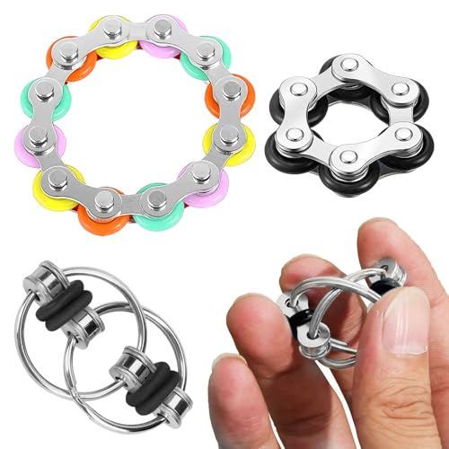 Stressabbaukette Spielzeug Unendlicher Flip, 3 Stück Panikattacken Spielzeug, Adhd Fidget Toys Erwachsene, Adhs S pielzeug Erwachsene, Abbau von Spannungen, Fahrrad Kette Zappeln Sie Stress reduzierer Stressabbaukette Spielzeug Unendlicher Flip, 3 Stück Panikattacken Spielzeug, Adhd Fidget Toys Erwachsene, Adhs S pielzeug Erwachsene, Abbau von Spannungen, Fahrrad Kette Zappeln Sie Stress reduzierer von WZWZO