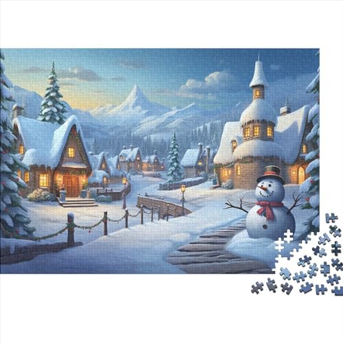 Dorf Puzzle - 1000 Teile Winterthemen Bildungswertes Denkspiel, Hausdekoration & Entspannende Qualität (Für Alle Ab 12 Jahren) von WZXYMXDP