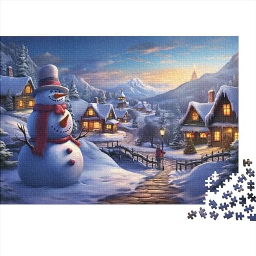 Dorf Puzzle - 1000 Teile Winterthemen Challenge: Spaß, Entspannendes Denkspiel & Hausdekoration (Jugendliche Und Erwachsene) von WZXYMXDP