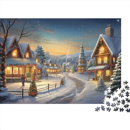 Dorf Puzzle - 1000 Teile Winterthemen Challenge: Spaß, Entspannendes Denkspiel & Hausdekoration (Jugendliche Und Erwachsene) von WZXYMXDP