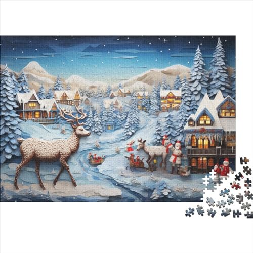 Dorf Puzzle - 1000 Teile Winterthemen Entspannendes Denkspiel & Hausdekoration Herausforderung (Familienspaß, Ab 12 Jahren) von WZXYMXDP