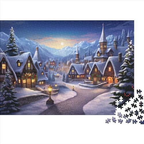Dorf Puzzle - 1000 Teile Winterthemen Entspannendes Denkspiel & Hausdekoration Herausforderung (Familienspaß, Ab 12 Jahren) von WZXYMXDP