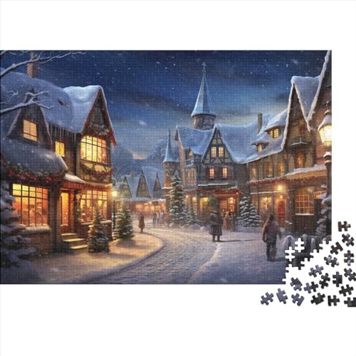 Dorf Puzzle - 1000 Teile Winterthemen Entspannendes Denkspiel & Hausdekoration Herausforderung (Familienspaß, Ab 12 Jahren) von WZXYMXDP