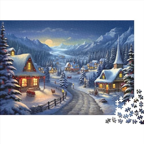 Dorf Puzzle - 1000 Teile Winterthemen Entspannendes Denkspiel & Hausdekoration Herausforderung (Familienspaß, Ab 12 Jahren) von WZXYMXDP