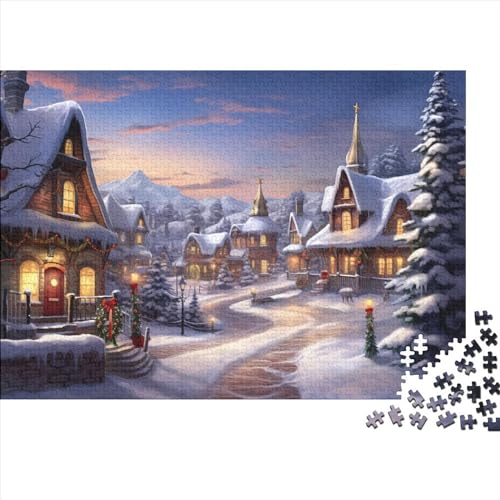 Dorf Puzzle - 1000 Teile Winterthemen Entspannendes Denkspiel & Hausdekoration Herausforderung (Familienspaß, Ab 12 Jahren) von WZXYMXDP