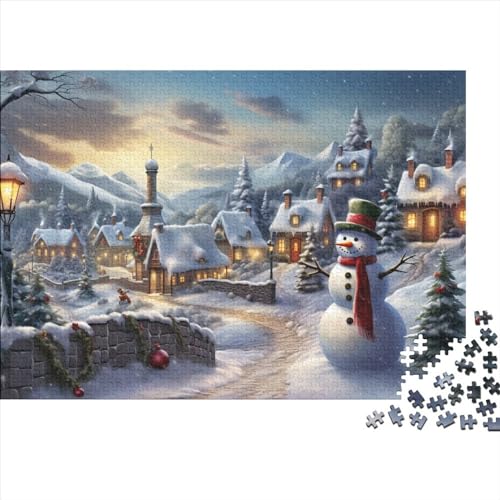 Dorf Puzzle - 1000 Teile Winterthemen Gehirnspiel, Entspannende Herausforderung & Premium Hausdekoration (Für Alle Ab 12 Jahren) von WZXYMXDP