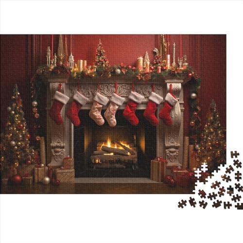 Dorf Puzzle - 1000 Teile Winterthemen Hausdekoration Kunst, Bildungswertes Denkspiel & Herausforderung (1000pcs (75x50cm)) von WZXYMXDP