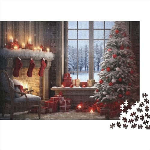 Dorf Puzzle Für Erwachsene - 1000 Teile Winterthemen Denkspiel, Entspannende Aktivität & Premium Hausdekoration (1000pcs (75x50cm)) von WZXYMXDP