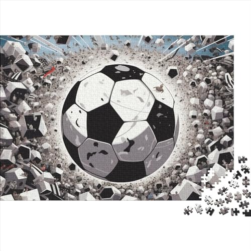 Fußball 1000 Teile Sport Holzpuzzle Für Jugendliche & Erwachsene - Entspannendes Denkspiel, Hausdekoration & Herausfordernder Spaß (1000pcs (75x50cm)) von WZXYMXDP