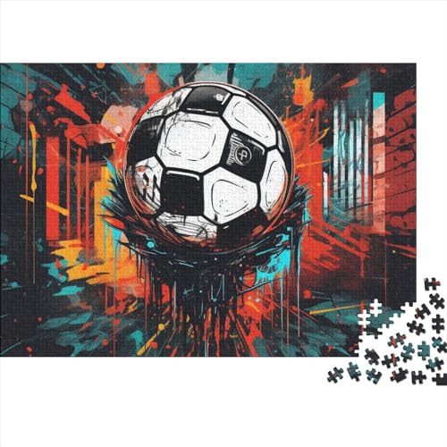 Fußball 300 Teile Sport Puzzle Für Jugendliche & Erwachsene - Gehirnspiel: Entspannend, Bildungswertvoll & Qualitative Hausdekoration (300pcs (40x28cm)) von WZXYMXDP