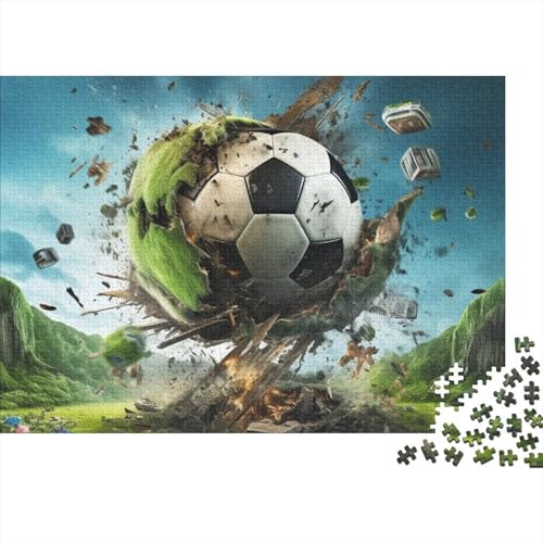 Fußball 300 Teile Weltmeisterschaft Puzzles Für Erwachsene - Intellektuelles Spiel, Hausdekoration, Bildungspiel, Stressabbau, Herausforderung (300pcs (40x28cm)) von WZXYMXDP