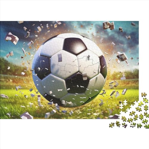 Fußball 500 Teile Sport Holzpuzzle - Gehirnspiel, Bildungswolle Freude & Entspannende Hausdekoration (Gruppenaktivität, Ab 12 Jahren) von WZXYMXDP