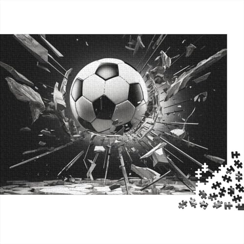 Fußball 500 Teile Sport Puzzle - Bildungswertes Gehirnspiel & Entspannende Hausdekoration Freude (Herausforderung Für Alle, Ab 12 Jahren) von WZXYMXDP