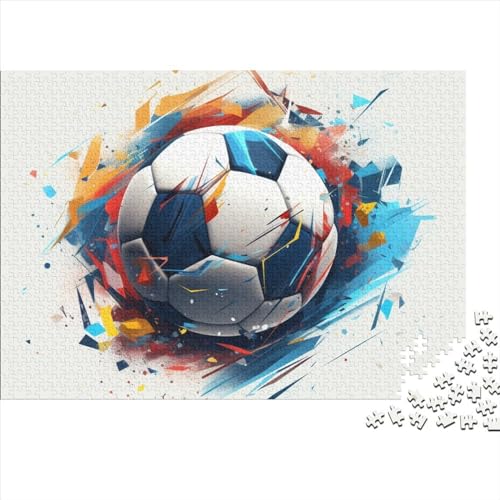 Fußball 500 Teile Weltmeisterschaft Holzpuzzle Für Jugendliche & Erwachsene - Entspannendes Denkspiel, Hausdekoration & Herausfordernder Spaß (500pcs (52x38cm)) von WZXYMXDP