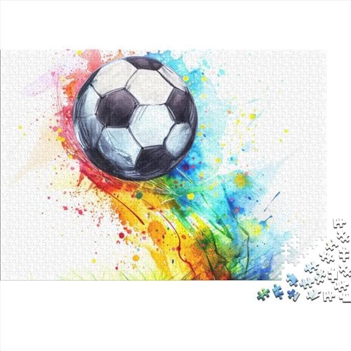 Fußball Holzpuzzle - 1000 Teile Sport Hausdekoration Kunst, Gehirnspiel & Mentale Stimulation (Entspannendes Hobby, Ab 12 Jahren) von WZXYMXDP