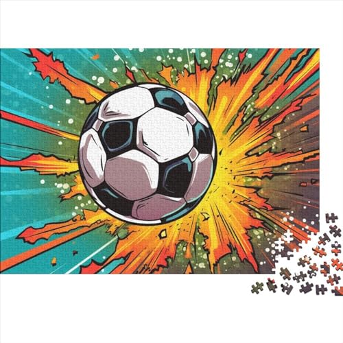 Fußball Holzpuzzle - 300 Teile Sport Hausdekoration Kunst, Gehirnspiel & Mentale Stimulation (Entspannendes Hobby, Ab 12 Jahren) von WZXYMXDP
