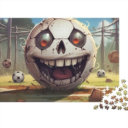 Fußball Holzpuzzle - 300 Teile Sport Hausdekoration Kunst, Gehirnspiel & Mentale Stimulation (Entspannendes Hobby, Ab 12 Jahren) von WZXYMXDP