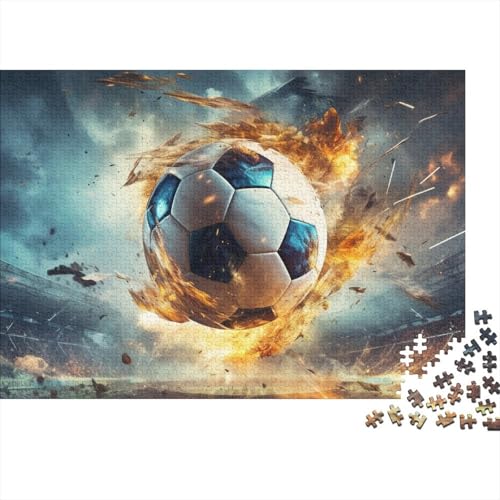 Fußball Puzzle - 500 Teile Sport Gehirnspiel, Entspannende Herausforderung & Premium Hausdekoration (Für Alle Ab 12 Jahren) von WZXYMXDP