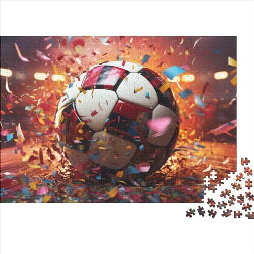 Fußball Puzzle - 500 Teile Weltmeisterschaft Hausdekoration Kunst, Bildungswertes Denkspiel & Herausforderung (500pcs (52x38cm)) von WZXYMXDP