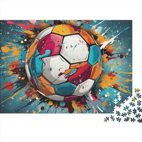 Fußball Puzzles Für Erwachsene - 300 Teile Sport Hausdekoration, Stressabbau, Bildungspiel, Intellektuelles Spiel, Premium & Langlebig (300pcs (40x28cm)) von WZXYMXDP