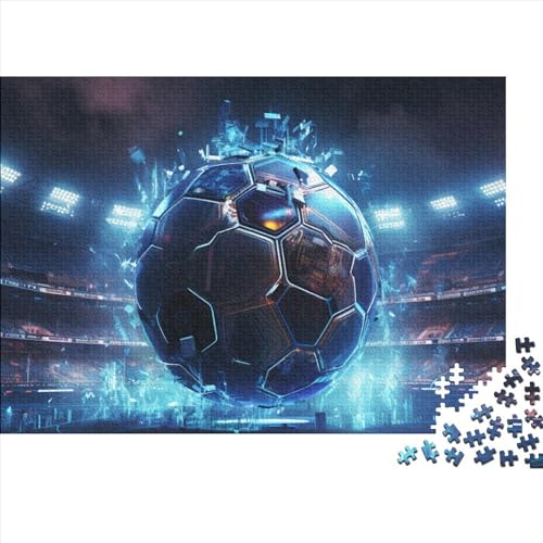 Fußball Puzzles Für Erwachsene - 300 Teile Sport Stressabbau, Hausdekoration, Bildungspiel, Intellektuelles Spiel, Herausforderung (300pcs (40x28cm)) von WZXYMXDP