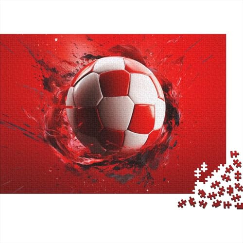 Fußball Puzzles Für Erwachsene - 300 Teile Weltmeisterschaft Hausdekoration, Bildungspiel, Intellektuelles Spiel, Stressabbau, Herausforderung (300pcs (40x28cm)) von WZXYMXDP
