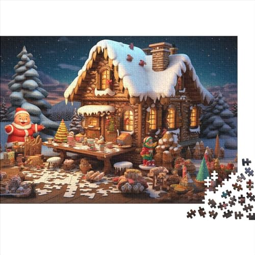 Haus Puzzles Für Erwachsene - 1000 Teile Weihnachtsthema Intellektuelles Spiel, Bildungspiel, Hausdekoration, Stressabbau, Herausforderung (1000pcs (75x50cm)) von WZXYMXDP